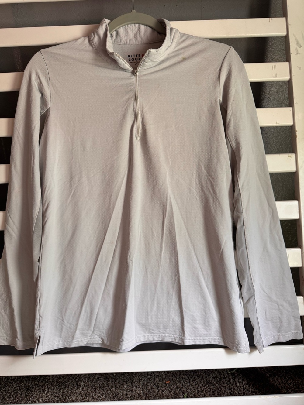 Bette & Court Light Gray Half-Zip Pullover Hoodie
